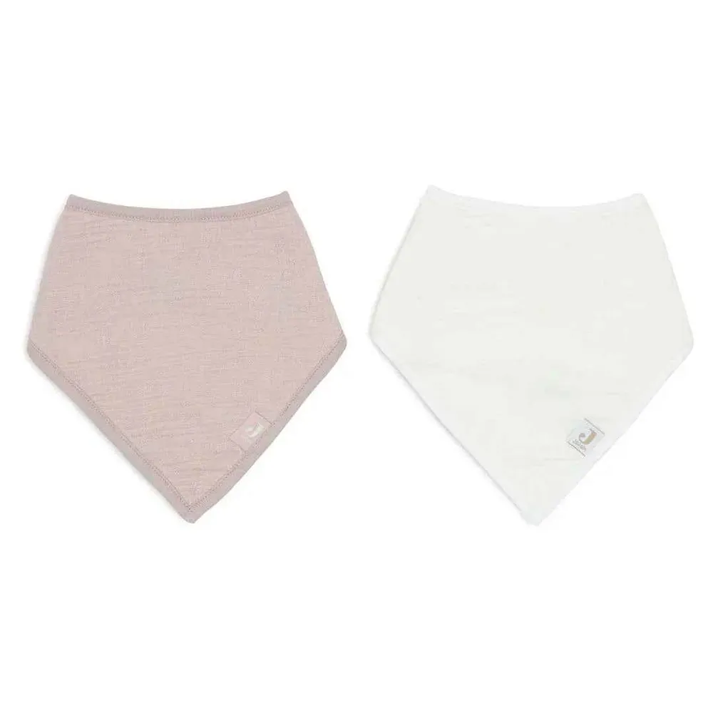 Jollein® Muslin bandana bib Wild Rose/Oatmeal, 2 komada