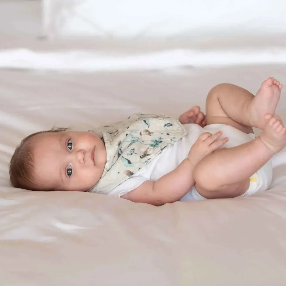 KikkaBoo® set od 2 muslin podbradnjaka Secret Garden Beige