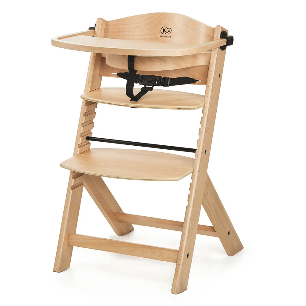 Kinderkraft hranilica Enock wooden + njihaljka Calmee siva