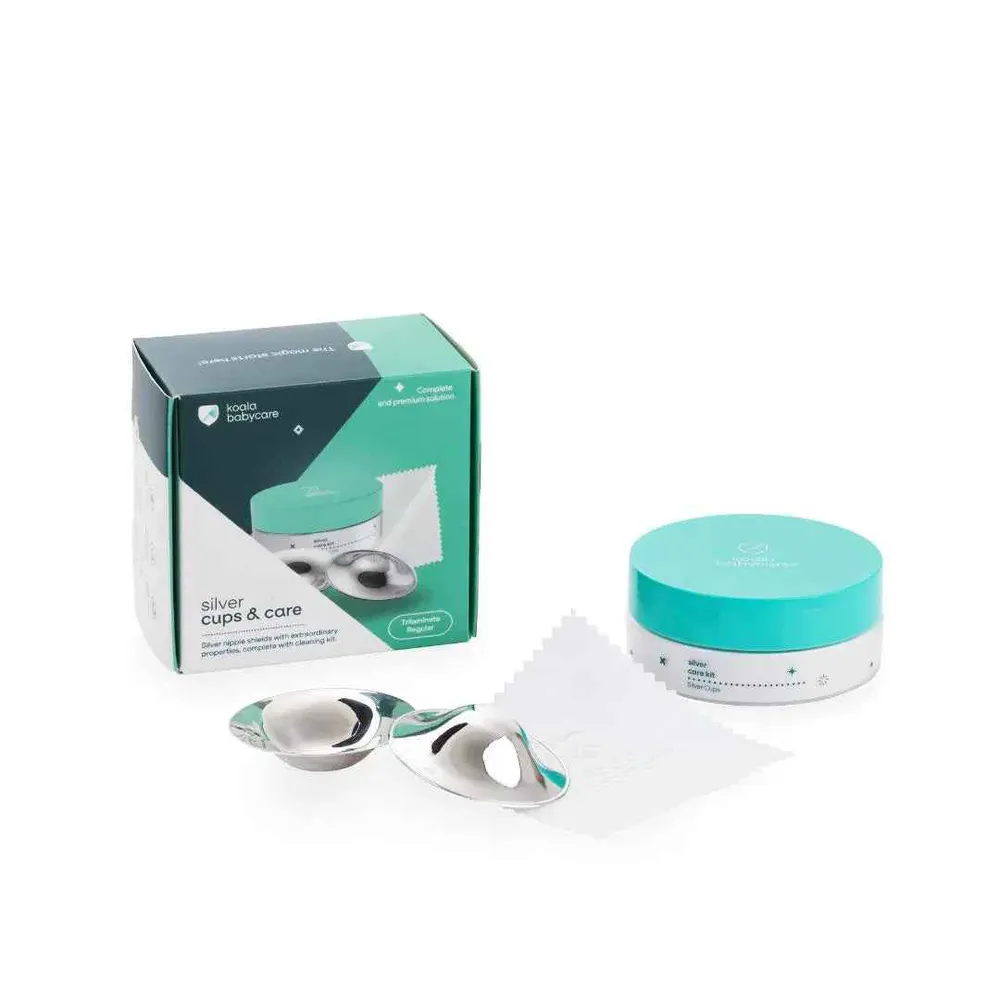 Koala Babycare® Set Cups & Care za dojilje Trilaminate Silver Regular