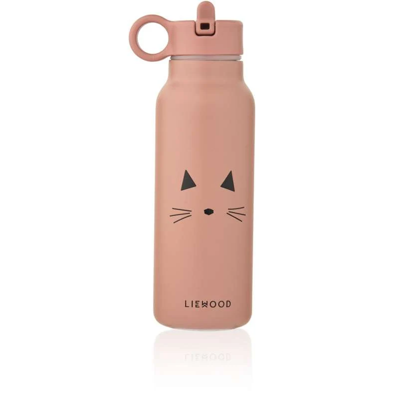 Liewood Falk boca za piće - Nehrđajući čelik - 350ml - Mačka/Tamna ružičasta