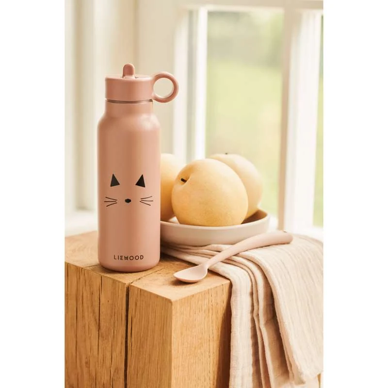 Liewood Falk boca za piće - Nehrđajući čelik - 350ml - Mačka/Tamna ružičasta