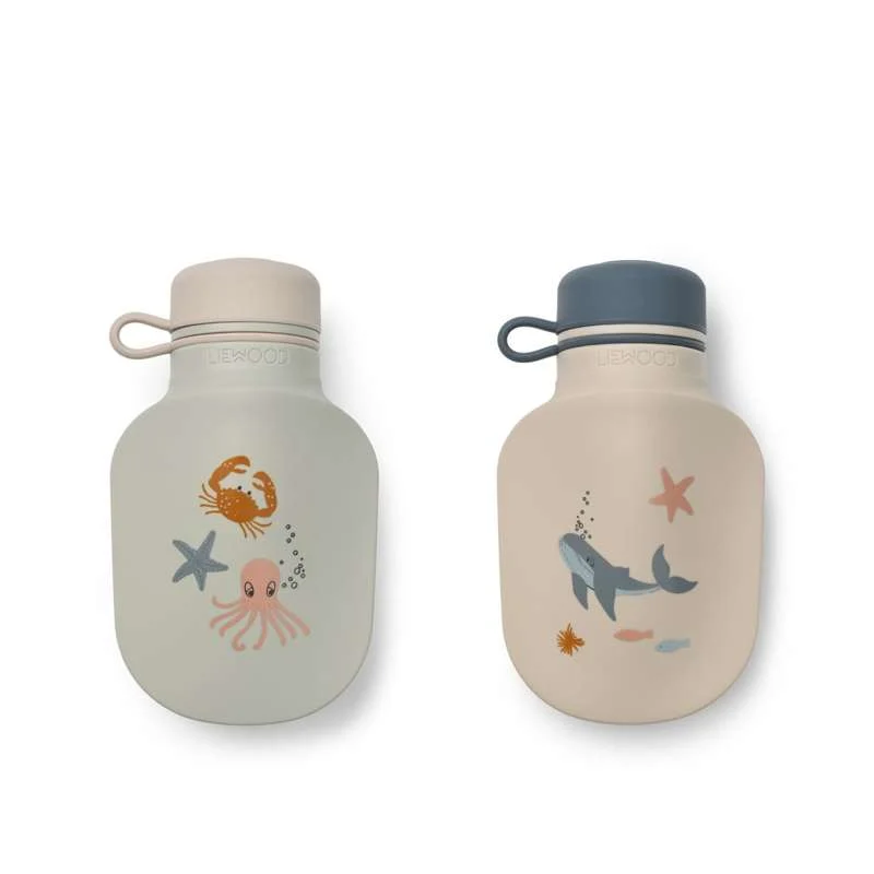 Liewood Lizzie Smoothie boce - 2-kom - Morski stvor/Pijesak