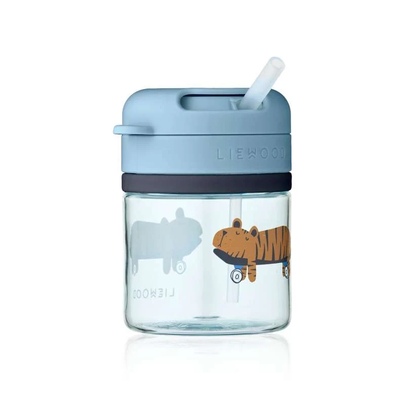Liewood Pavia Sugerørskop - Tritan - 280ml - Zabava/Plaž Plava