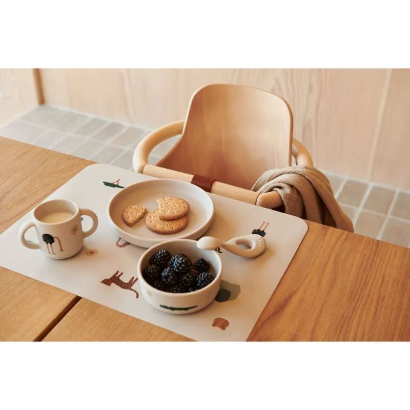 Liewood Vivi Baby Set za jelo - 4 dijela - Silikon - Safari/Sandy Mix
