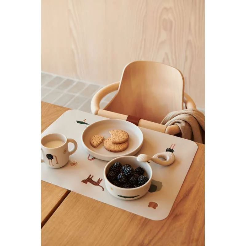 Liewood Vivi Baby Set za jelo - 4 dijela - Silikon - Safari/Sandy Mix