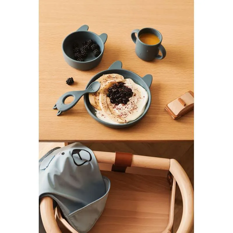 Liewood Vivi Baby Setovi posuđ - 4 dijela - Silikon - Zec/Kit Blue