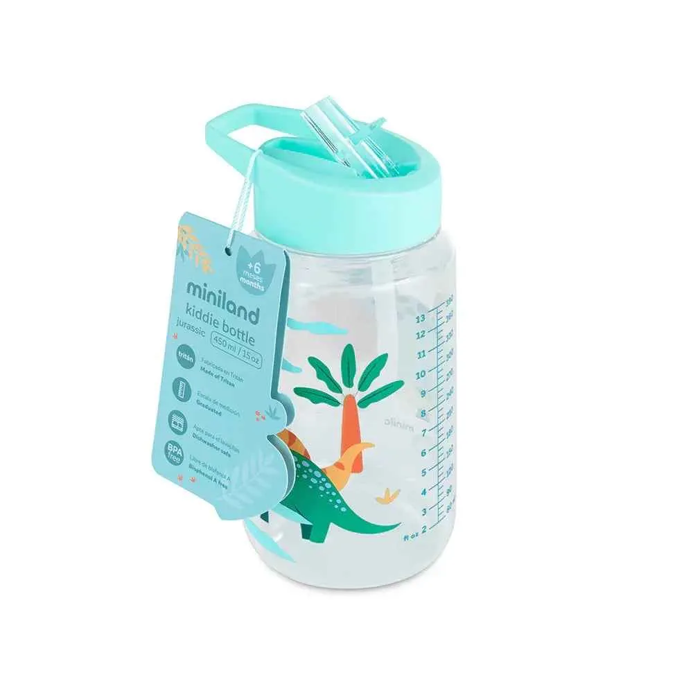 Miniland® bočica sa slamkom 450 ml Jurassic Dinosaur