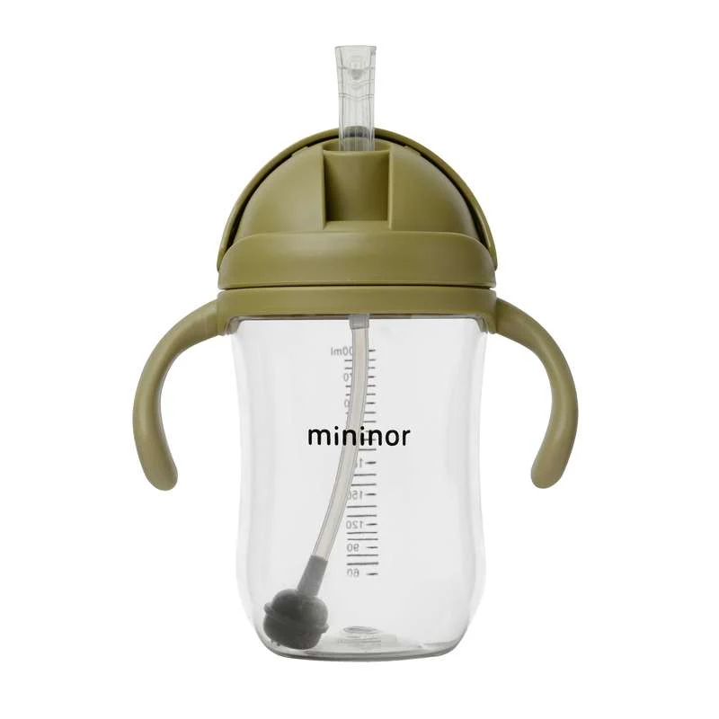 Mininor Sugerørskop - Tritan - 330ml - Moos zelena