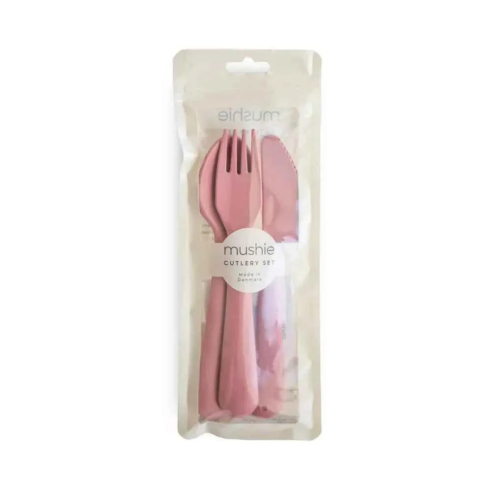 Mushie® Dječji pribor 3-dijelni Dusty Rose