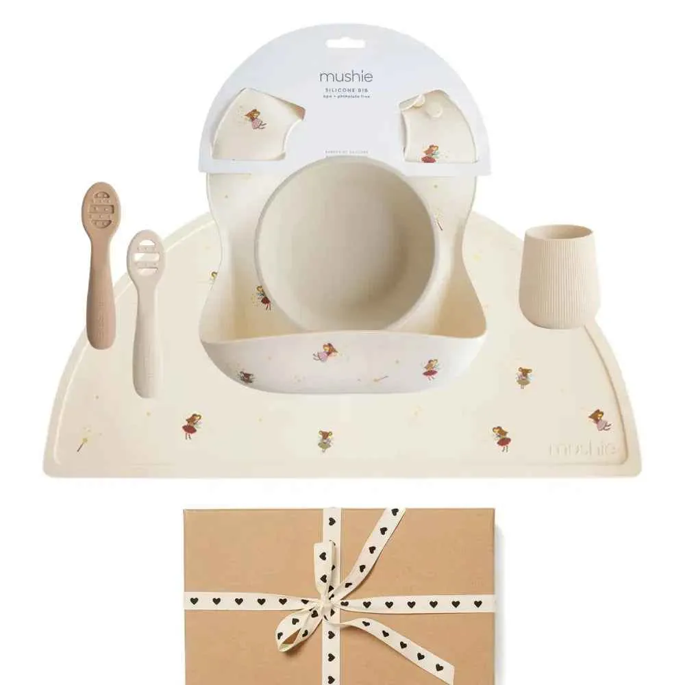 Mushie® komplet za prvo hranjenje Fairy Mice