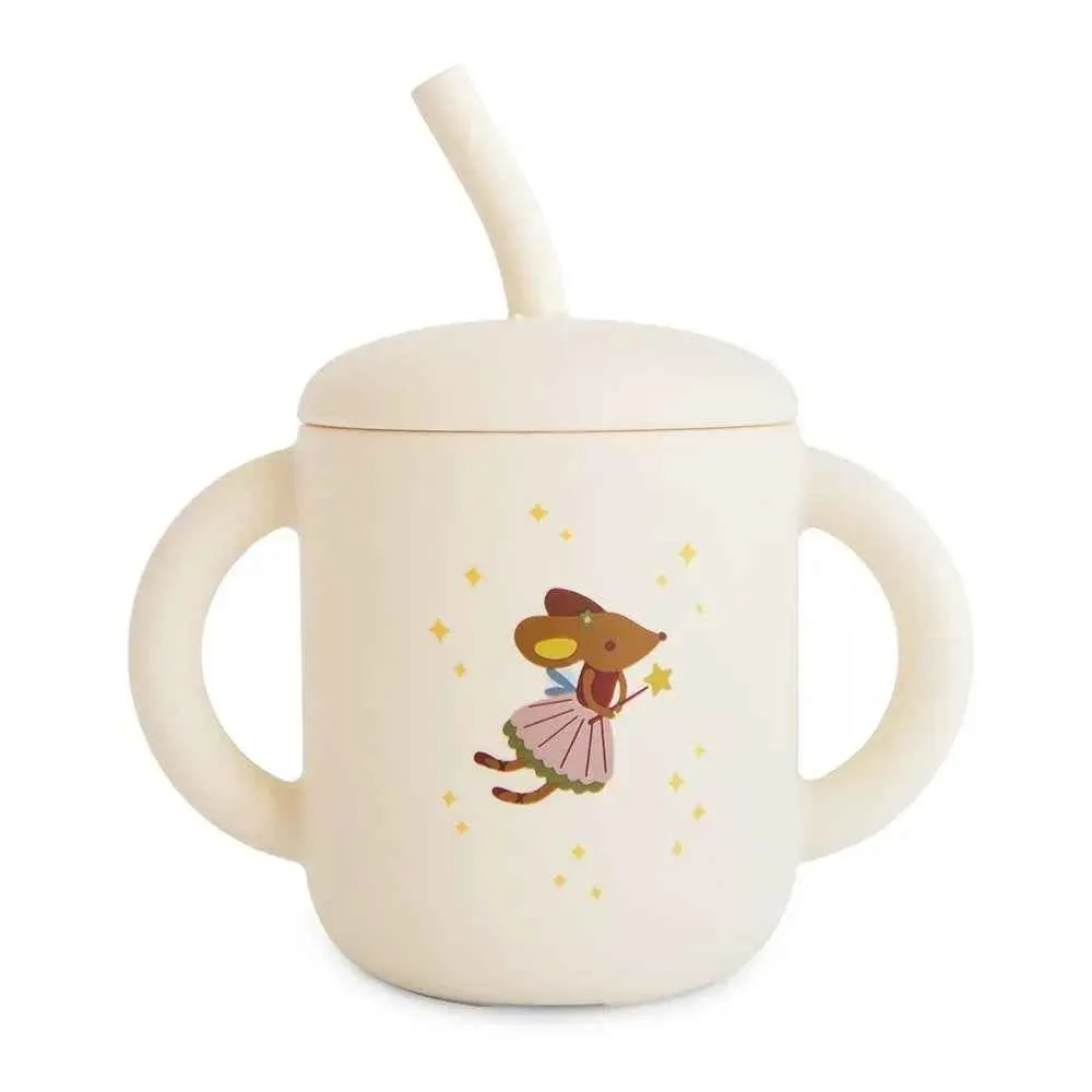 Mushie® Silikonska čš sa slamkom Fairy Mice