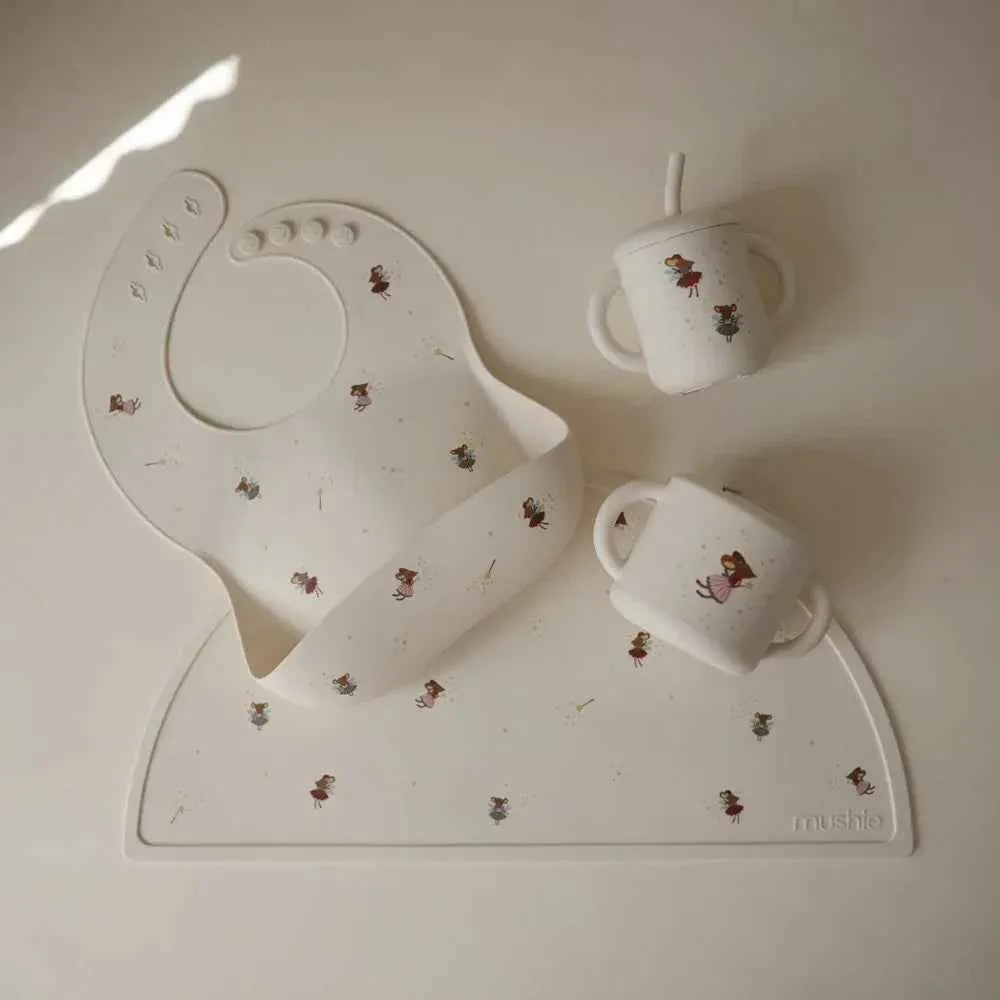 Mushie® Silikonska čš sa slamkom Fairy Mice