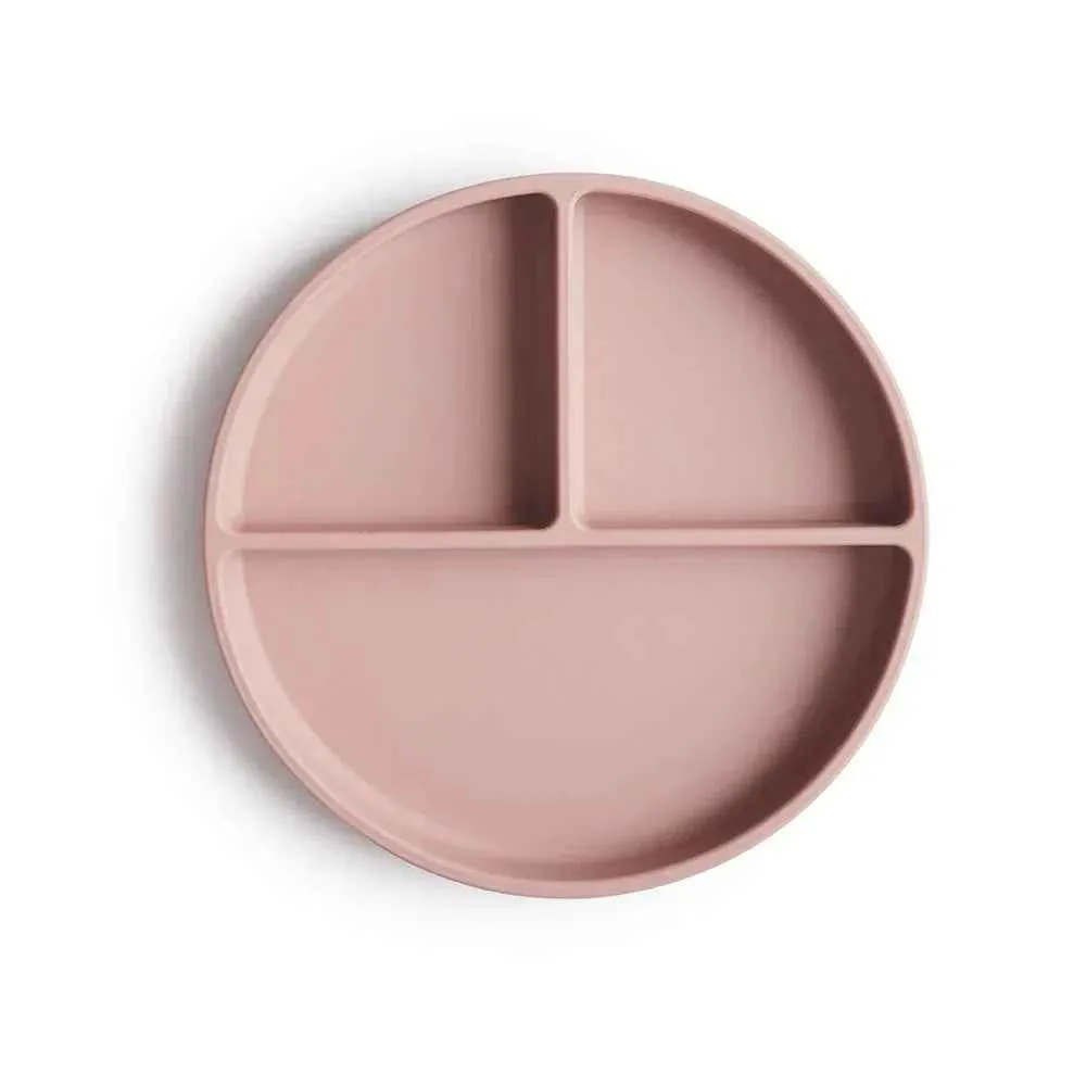 Mushie® Silikonski dijeljeni tanjurić Blush