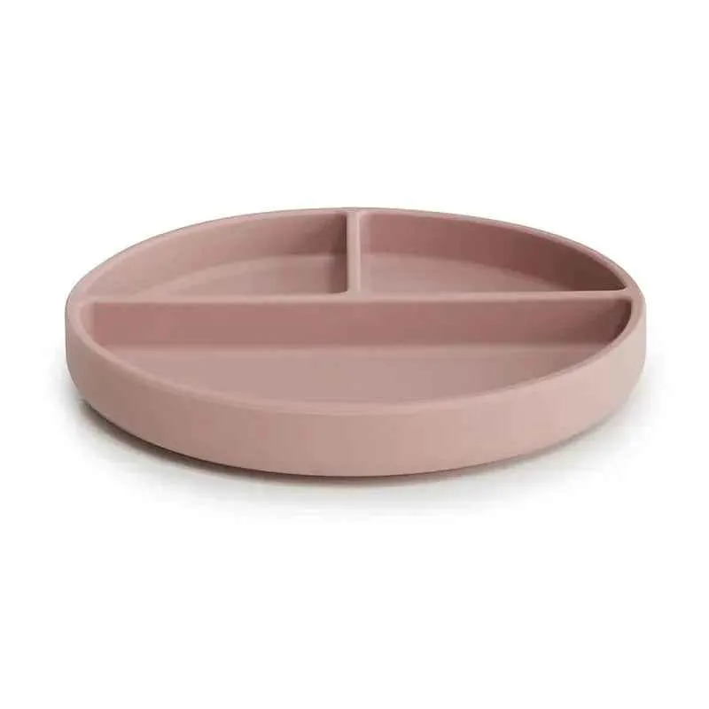 Mushie® Silikonski dijeljeni tanjurić Blush