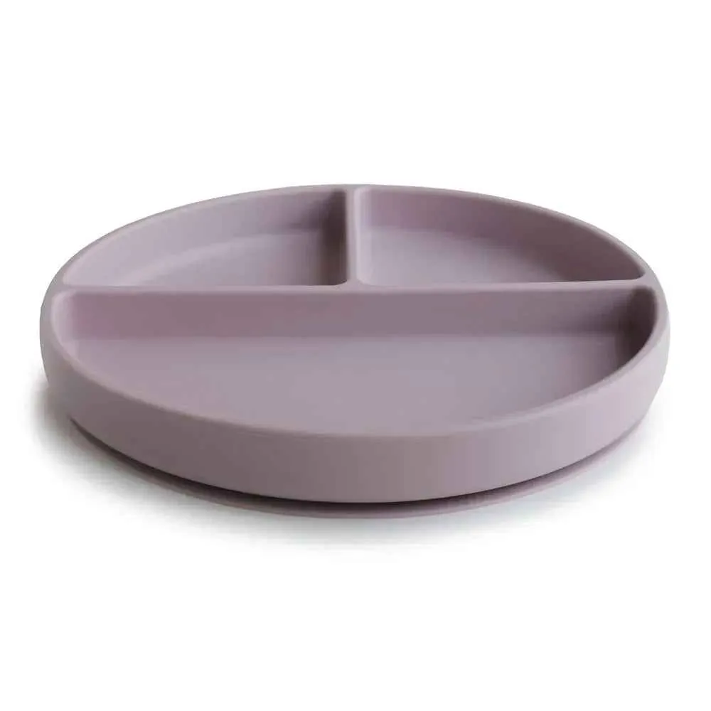 Mushie® Silikonski dijeljeni tanjurić Soft Lilac