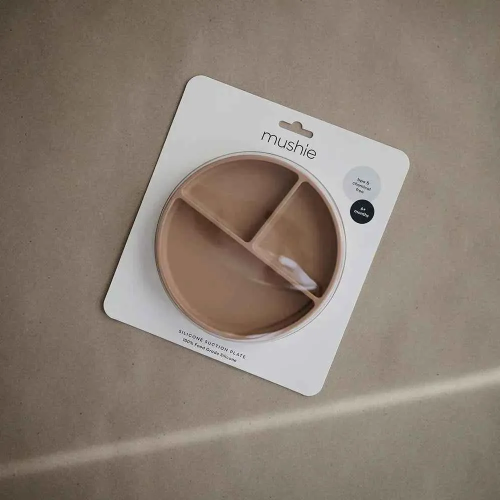 Mushie® Silikonski dijeljeni tanjurić Soft Lilac