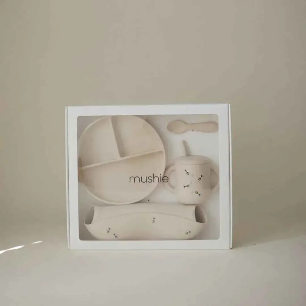 Mushie® Silikonski set za hranjenje Bees