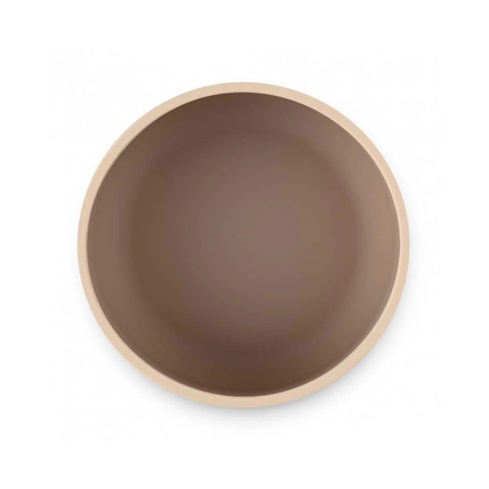 PETITE&MARS Silikonska zdjelica s vakuumom 450 ml Take&Match 6 m+, Desert Sand
