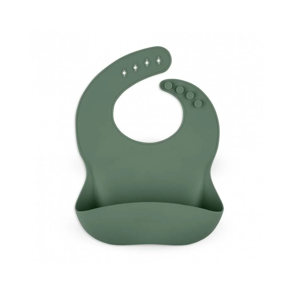 PETITE&MARS Silikonski podbradak 6 m+ Take&Match, Misty Green