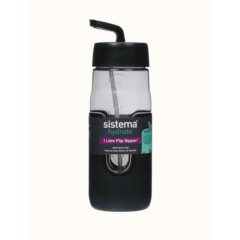 Sistema Flip Sipper Bottle Boca za piće - 1L - Crna