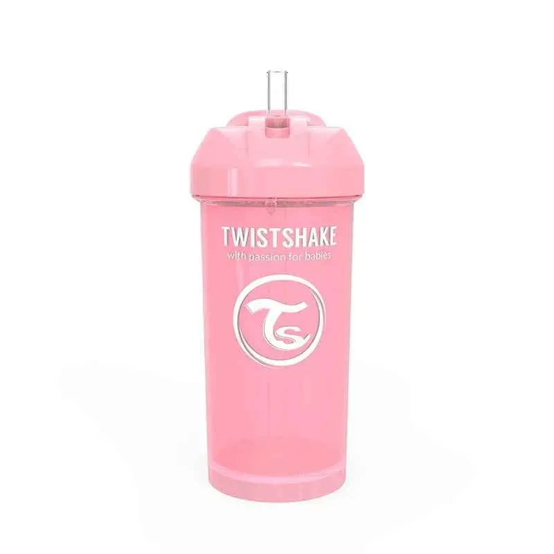 Twistshake® Bočica sa slamkom 360ml (12+m) Pastel Pink