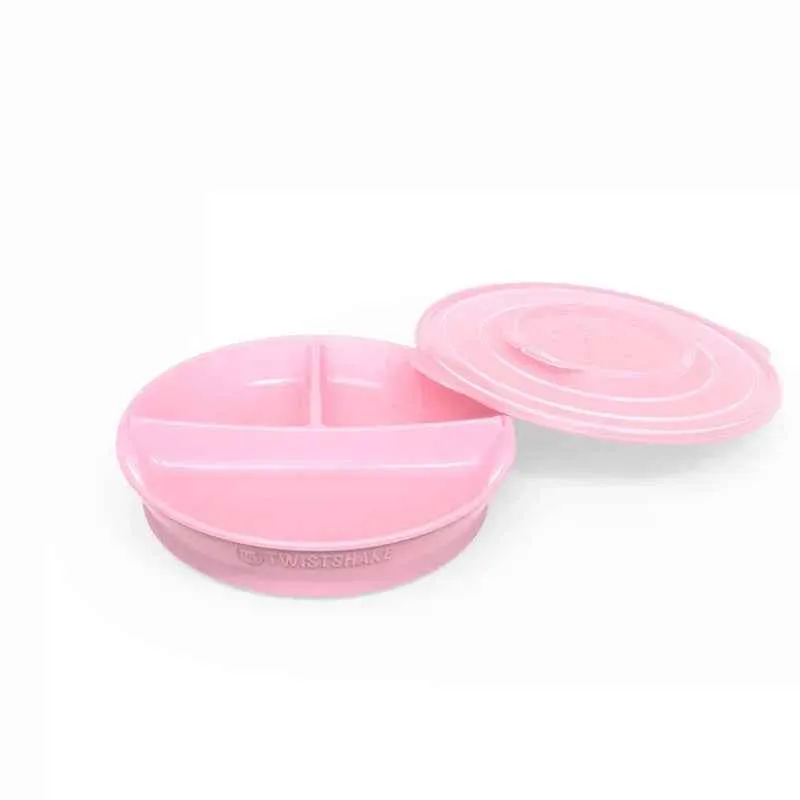 Twistshake® Podijeljeni tanjurić 210ml+2x90ml (6+m) Pastel Pink