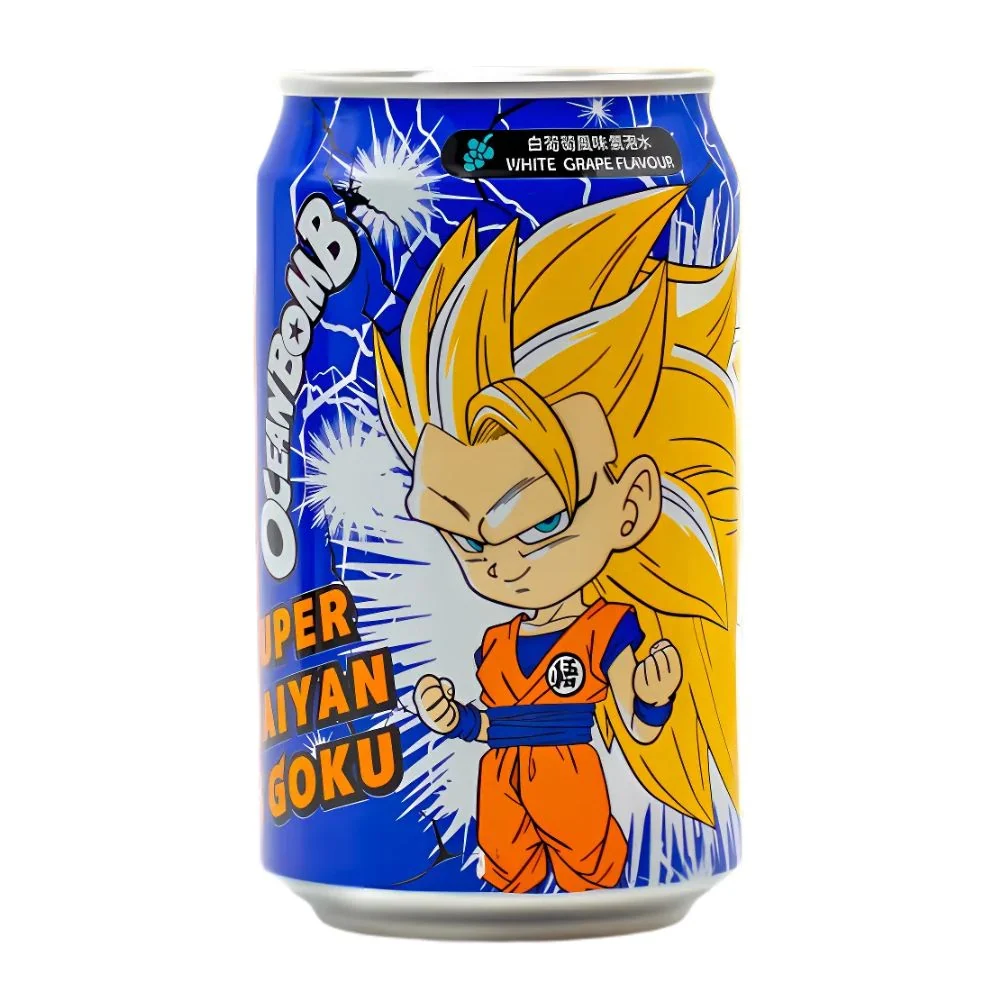 Ocean Bomb Goku Super Saiyan 3, gazirano piće s okusom bijelog grožđ od 330ml