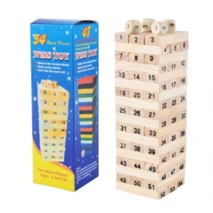 Drvena Jenga Kula Wiss Toy (54 Kocke)
