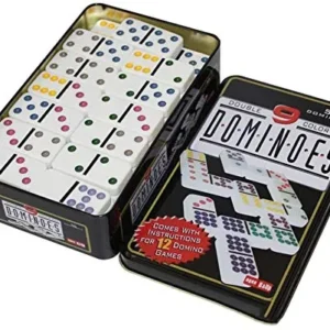 Komplet Dominos Pločice u Metalnoj Kutiji 9-55