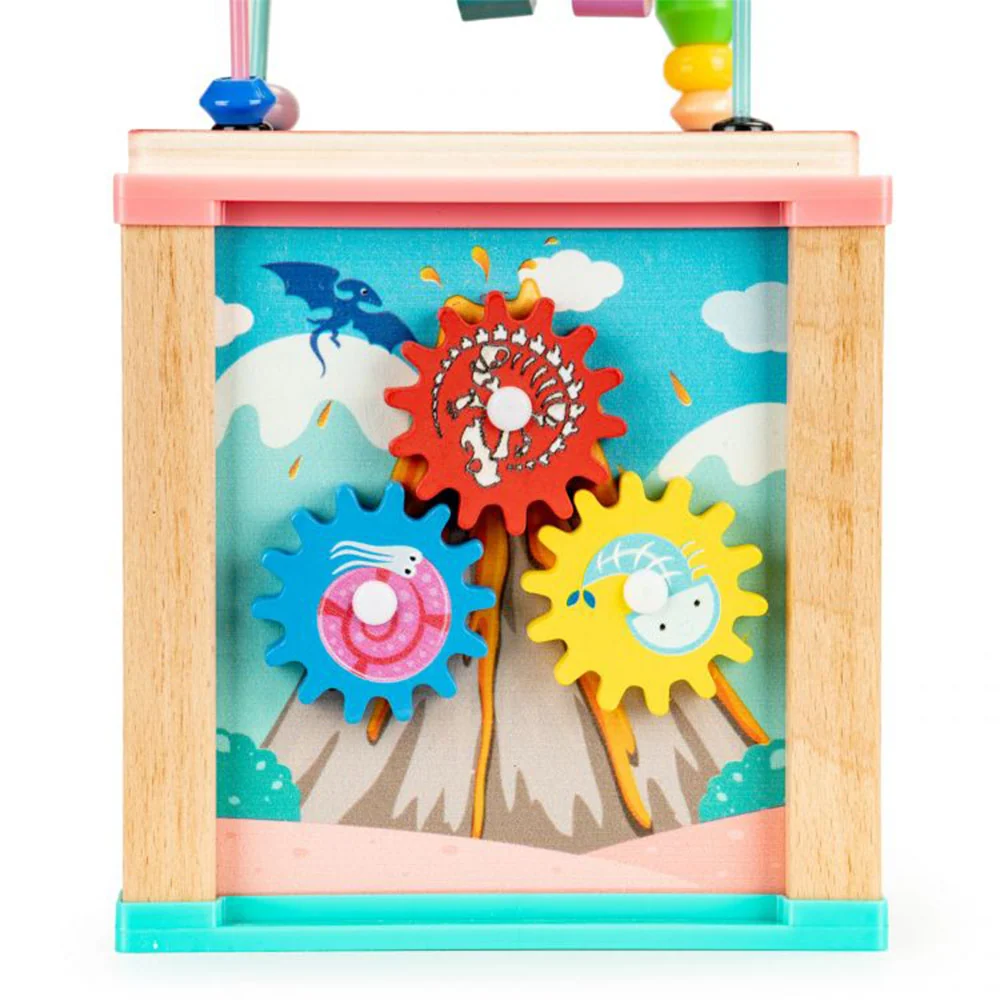 Ecotoys Drvena edukativna kocka Dino
