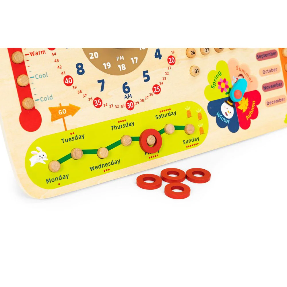 Ecotoys Drvena edukativna ploč na engleskom jeziku