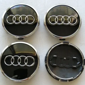 Audi čepovi za felge - CRNI 61mm (SET)