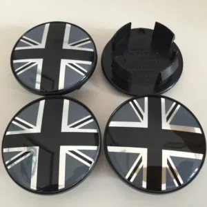 MINI čepovi za felge - (crna zastava) 54mm (SET)
