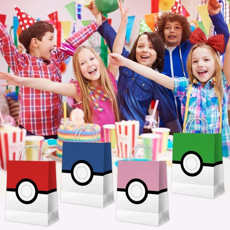 Azyre Set od 16 poklon vrećica s temom Pokemon loptice za rođendan za djecu