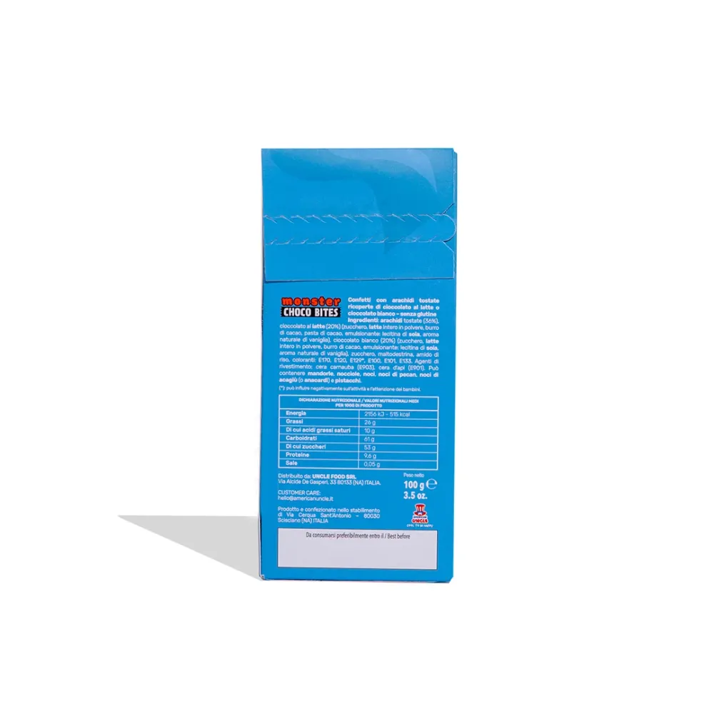 Monster Choco Bites Scary mix, prženi kikiriki prekriven mliječnom i bijelom čokoladom od 100g