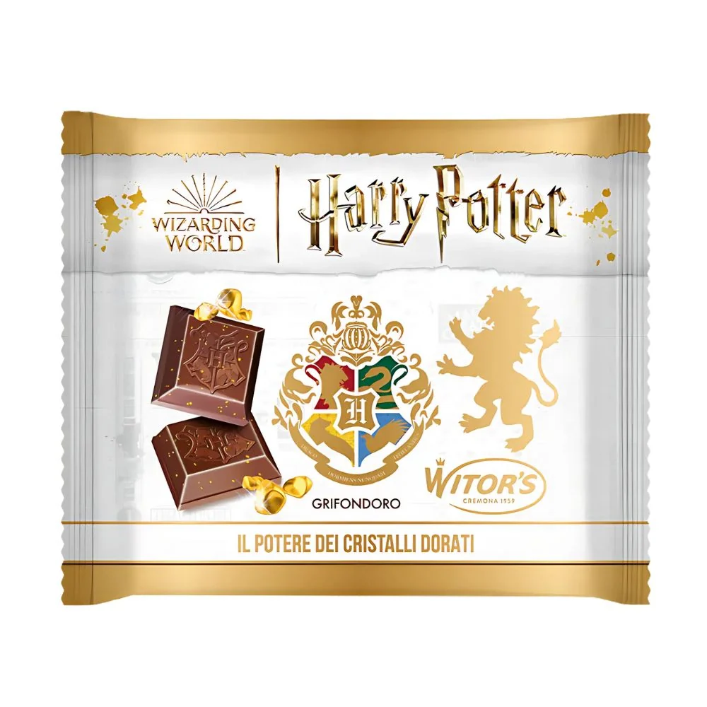 Harry Potter Milk Choco Bar Golden Crystals, čokoladna pločica s mliječnom čokoladom s obojenim šećernim kristalima od 50g