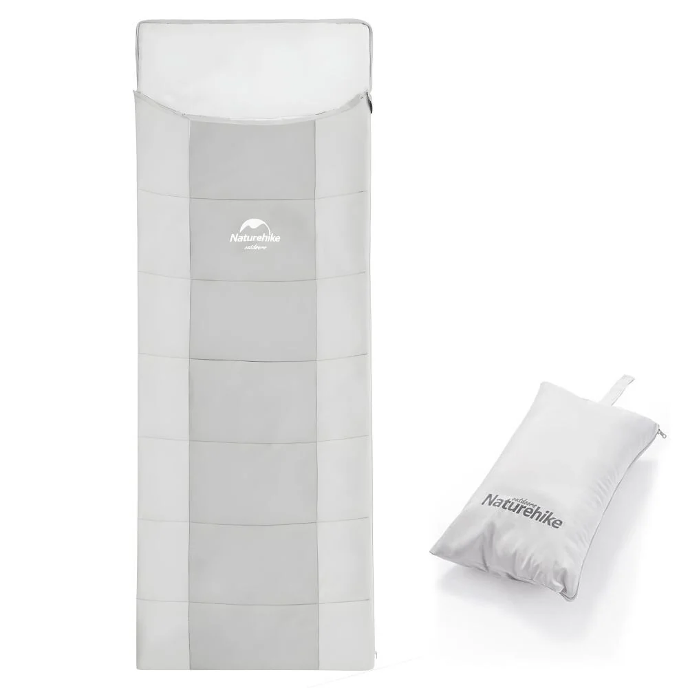 Naturehike Ultralahki Ljetni Vreć za Spavanje s Džepom za Jastuk – Poveziv (820 g), Sivi