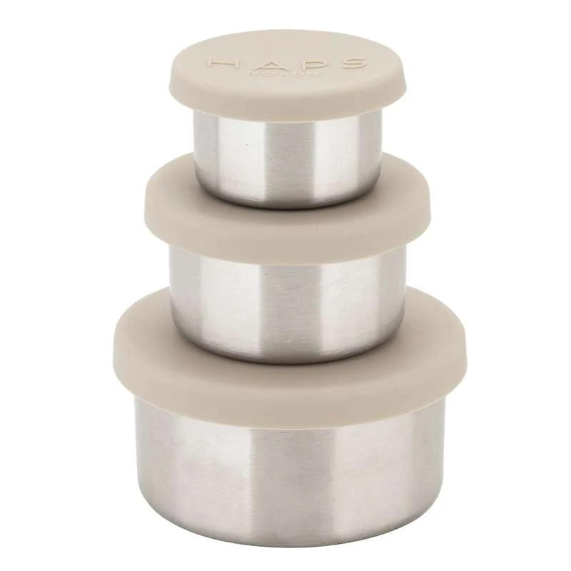 HAPS Nordic Steel Trio Madbeholdere - Oyster Grey
