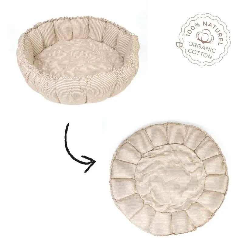 Play & Go Bloom - Babynest/Igrać podloga - Plave pruge