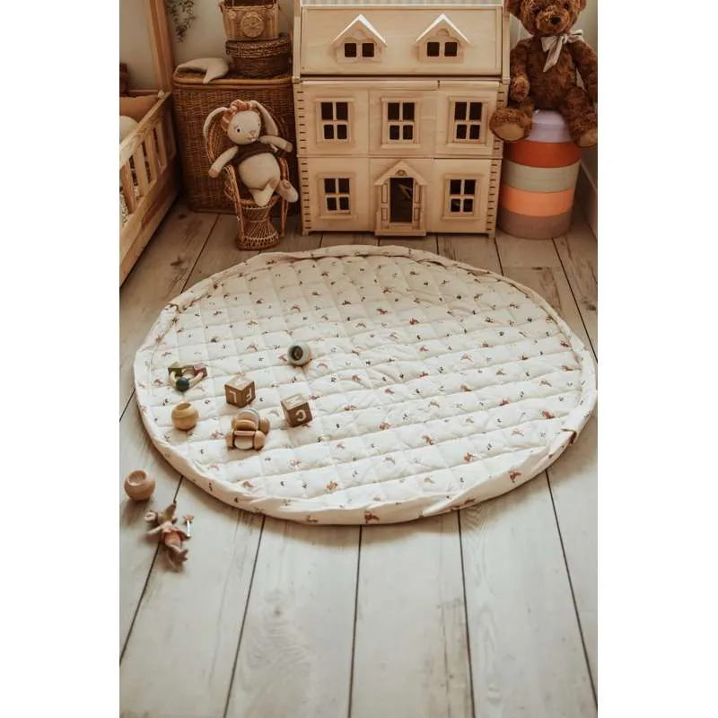 Play & Go Mekani organski - 2-u-1 spremnik za igračke/tepih za igru - Zec
