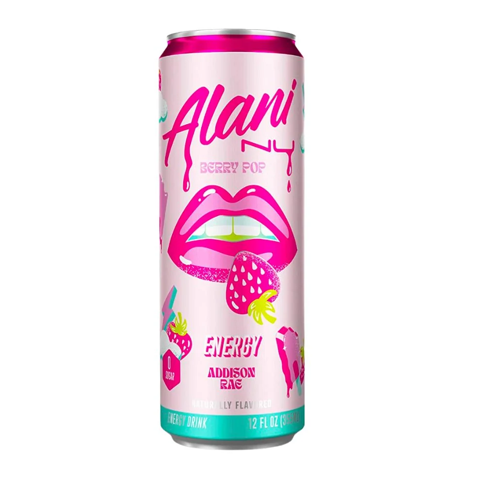 Alani Nu Energy Berry Pop Addison Rae Zero Sugar, energy drink s okusom šumskog voć od 355ml