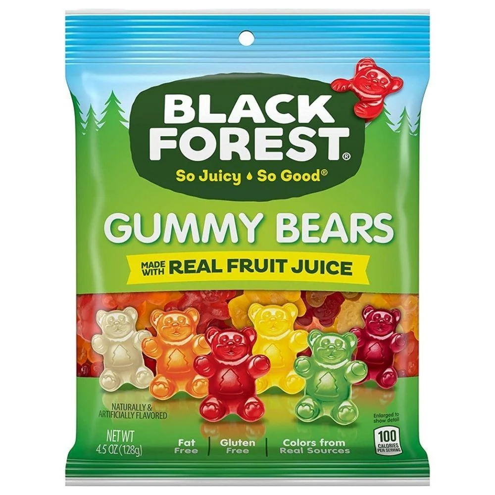 Black Forest Organic Bears, gumeni bomboni s voćem od 128g