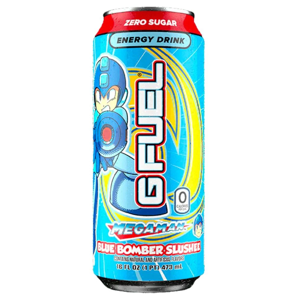 GFuel Mega Man Zero Sugar Blue Bomber Slushee, energy drink s okusom borovnice od 473ml