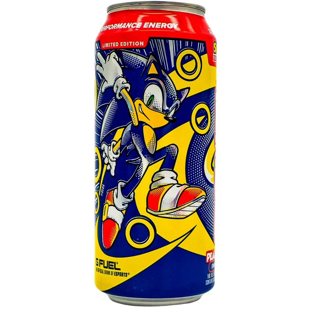 GFuel Sonic Zero Sugar Peach, energy drink s okusom breskve od 473ml