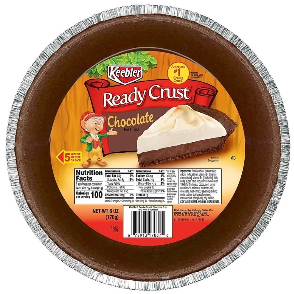 Keebler Ready Crust Chocolate Pie Crust, tijesto za pitu od čokolade od 170g