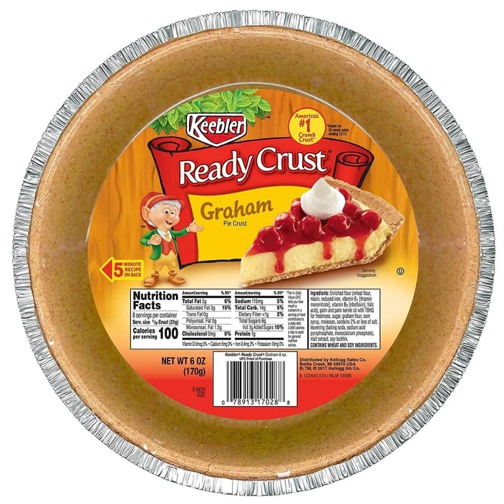 Keebler Ready Crust Graham Pie Crust, podloga za pite od prhkog tijesta od 170g