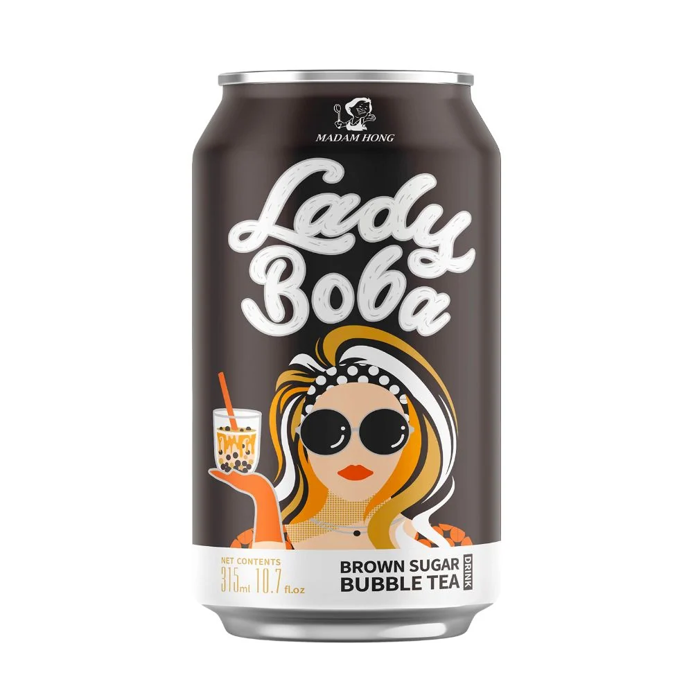 Lady Boba Brown Sugar Bubble Tea, čaj sa smeđim šećerom s kuglicama s okusom konjaka od 315ml