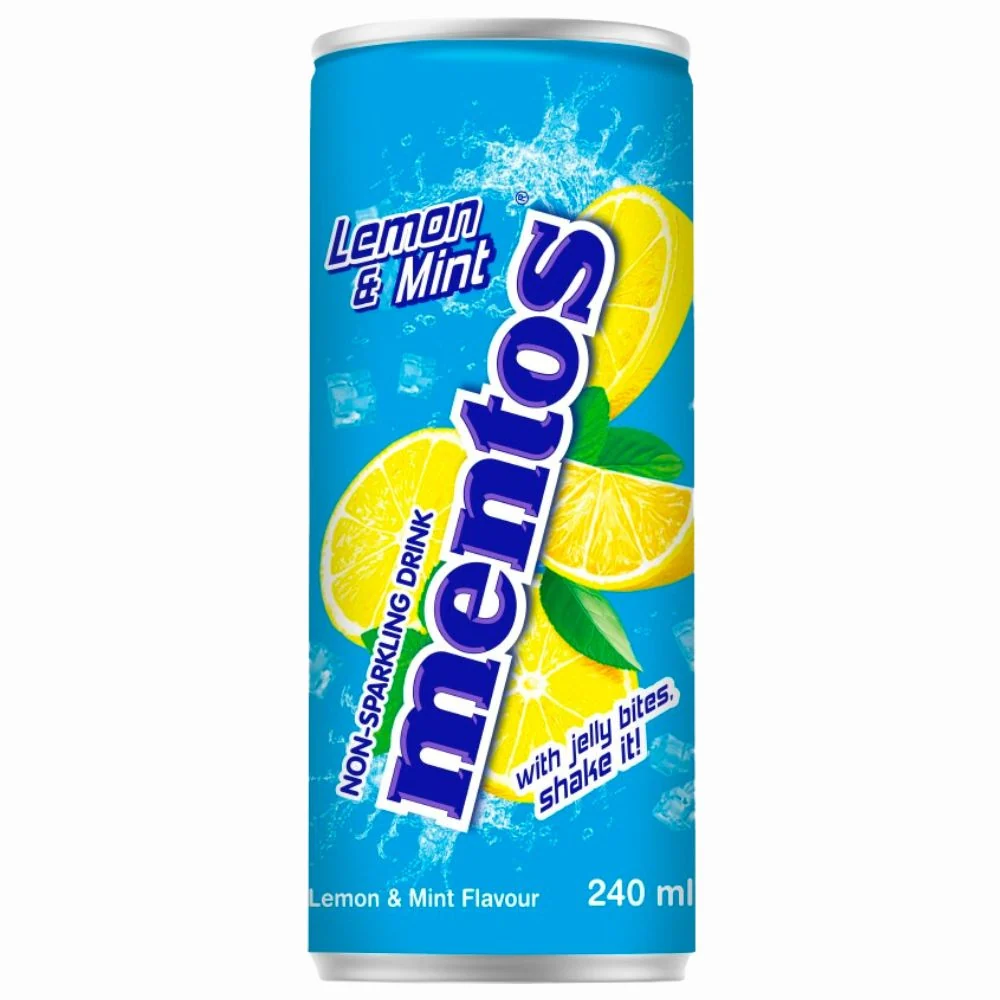 Mentos Limun & Menta, soft drink s okusom limuna i mente s komadićima kokosove žele od 240ml