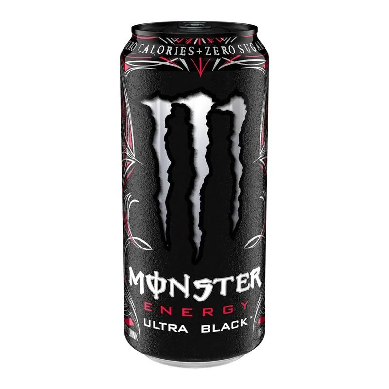 Monster Energy Ultra Black Zero Sugar, energy drink s voćem od 473 ml